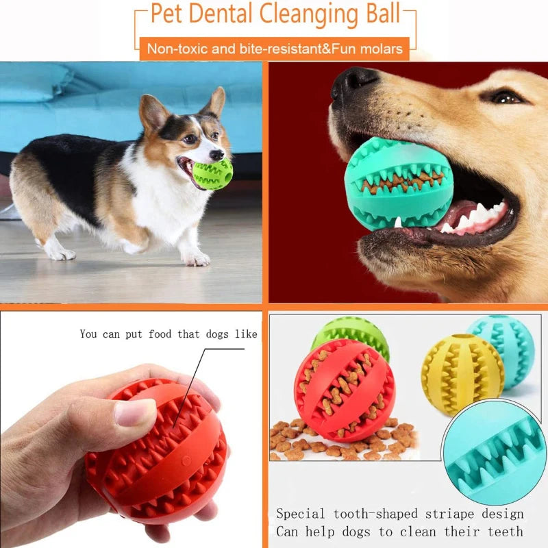 Dog Toy Ball Interactive Rubber Balls Puppy Chewing Toys Pet Tooth