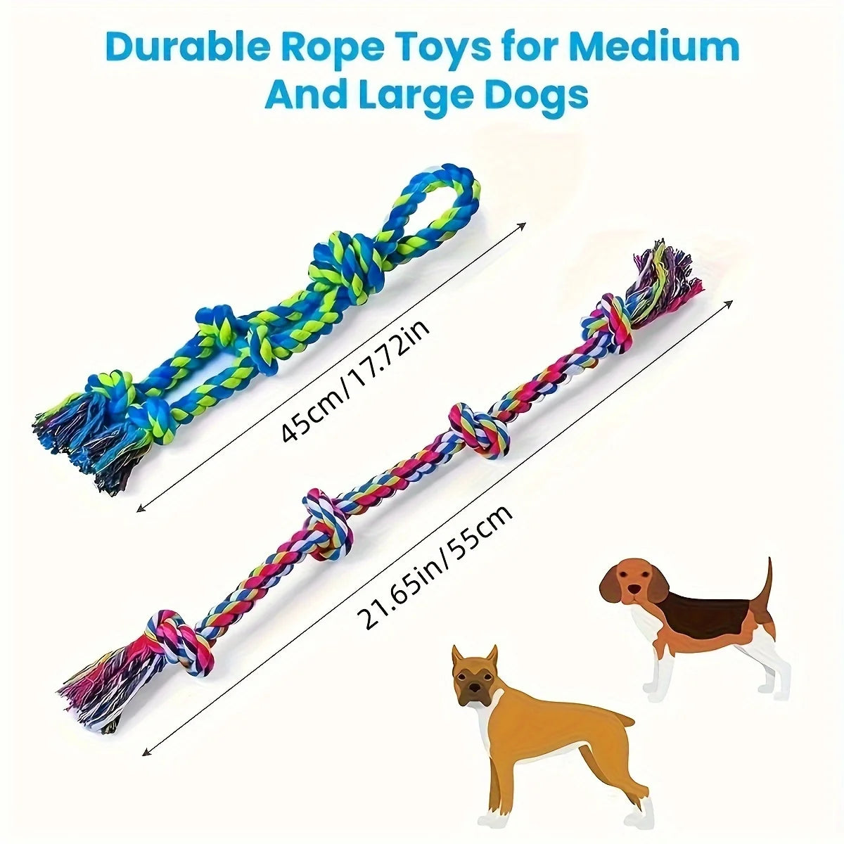 Knot Dog Toys Indestructible Durable Dog Chew Toys Tug Of War