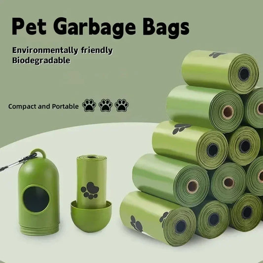 Biodegradable Pet Waste Bags Thickened Portable Printed Dog Poop Bags